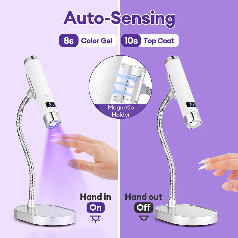 Auto-Sensing UV Nail Dryer Handheld Nail Lamp UV Light Nail Lamp Dryer Nail Curing All Gel Polish Manicure Lamp Nail Art Tool