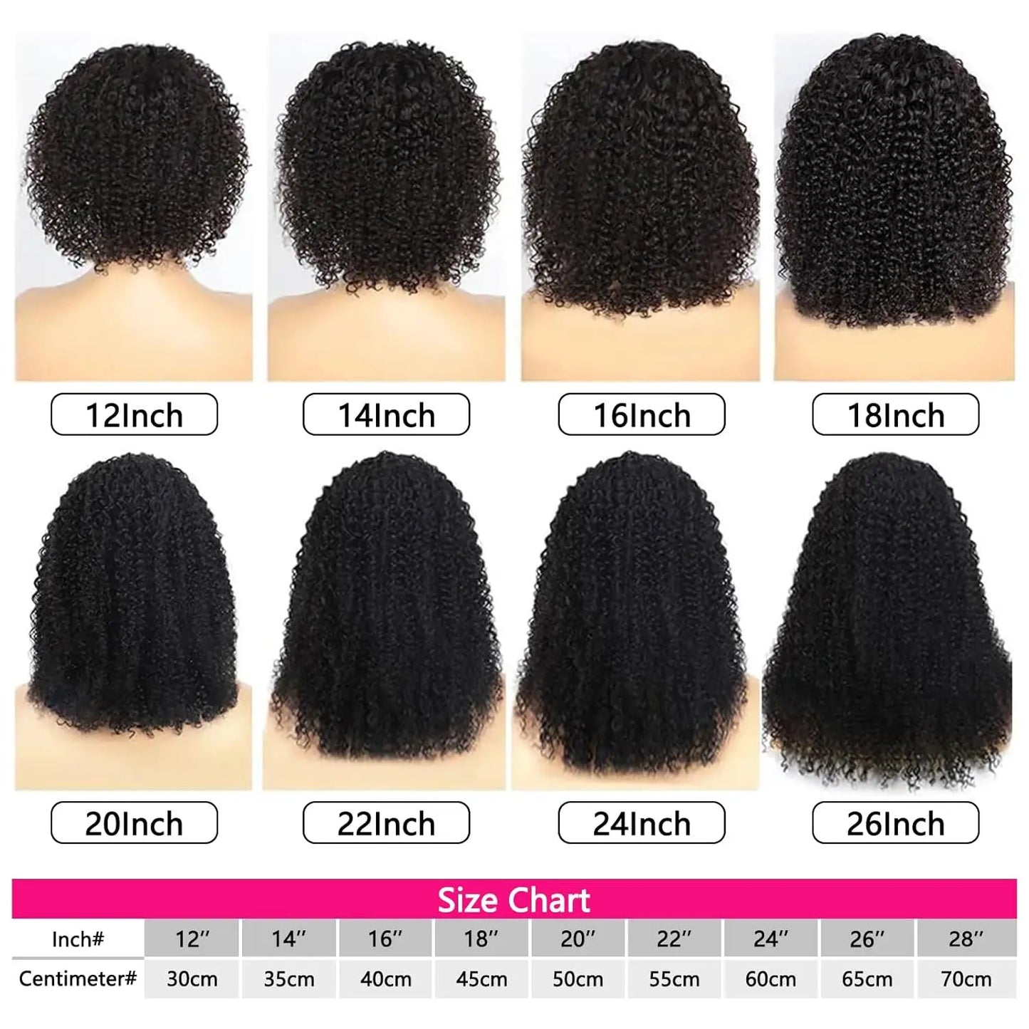 Kinky Curly Human Hair Wig 16 inch Natural Color No Gel Remy Hai Machine Made Headband Curly Scarf Wig for Black Women