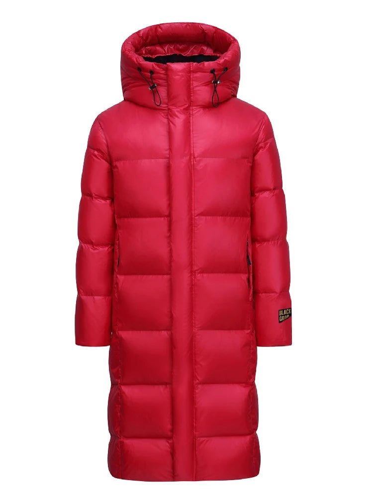 2023 New Arrivals Winter 90% White Goose Down Couple Hooded Coat Top Grade Men's Women Thick（Winter) Warm X-long Jackets