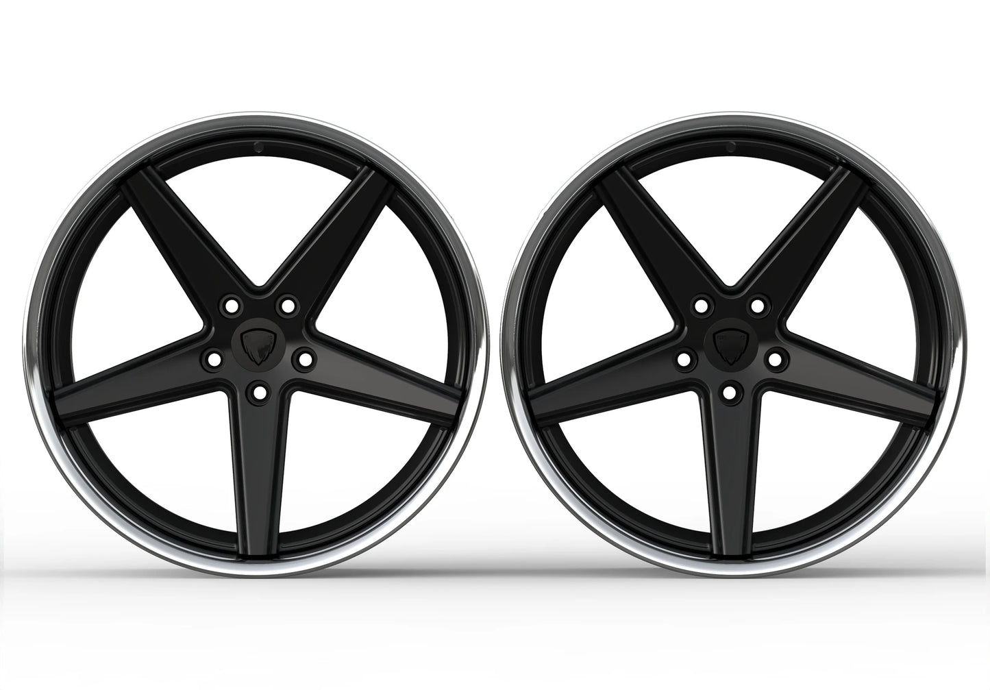 5x1143 20 Inch Aluminum Alloy Forged Process Deep Dish 5 Spoke Wheel Rims for Luxury Cars