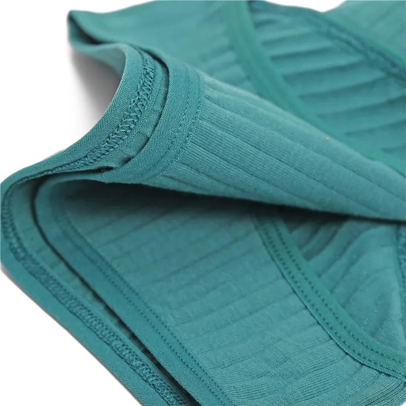 FINETOO 9PCS/SET Cotton Striped Underwear Women's Panties Sexy Soft Solid Color Briefs Female Comfortable Stretch Lingerie M-XL
