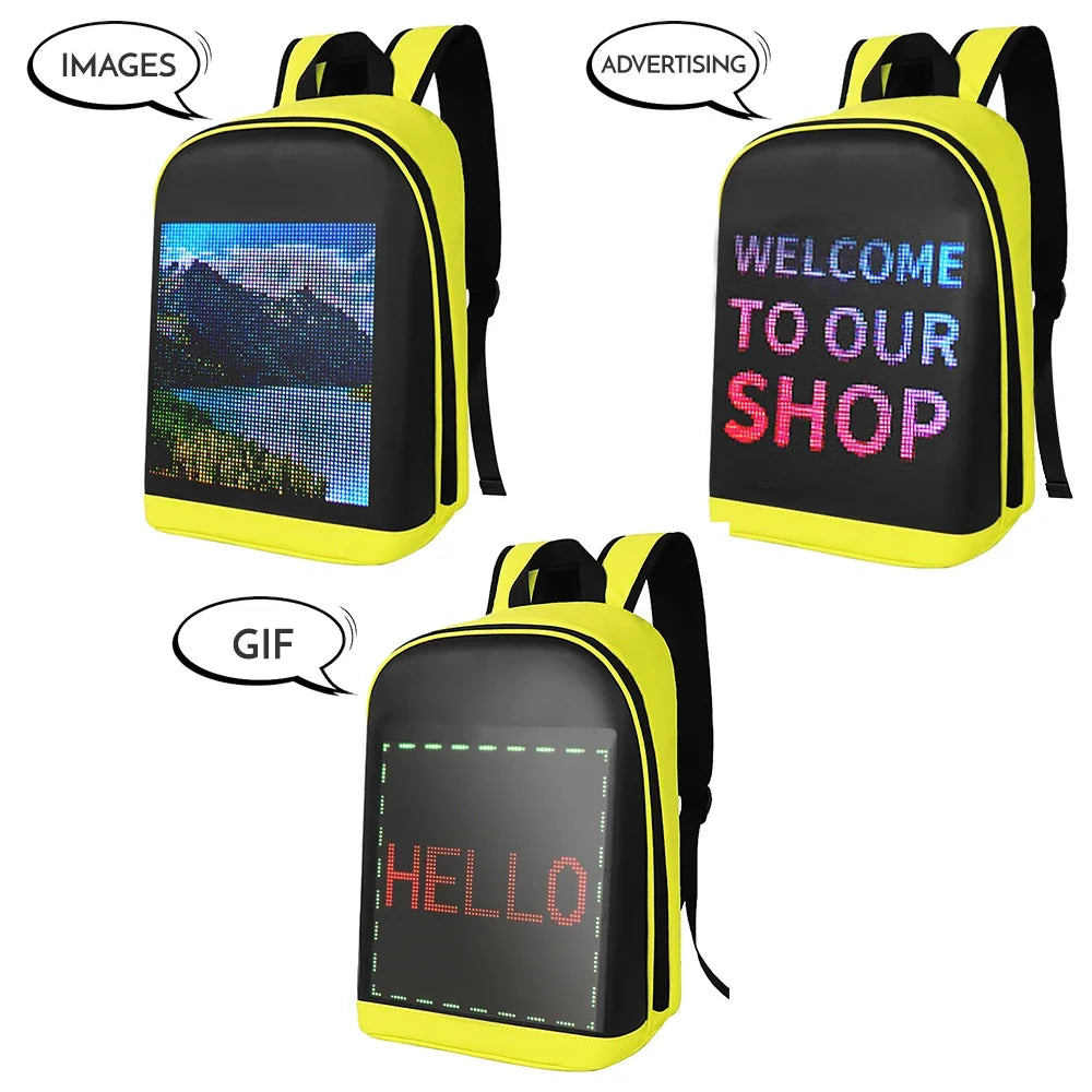 backpack advertising backpack LED Color Screen Customizable Backpack Travel Bag Pack School Bag for Men Women College Students
