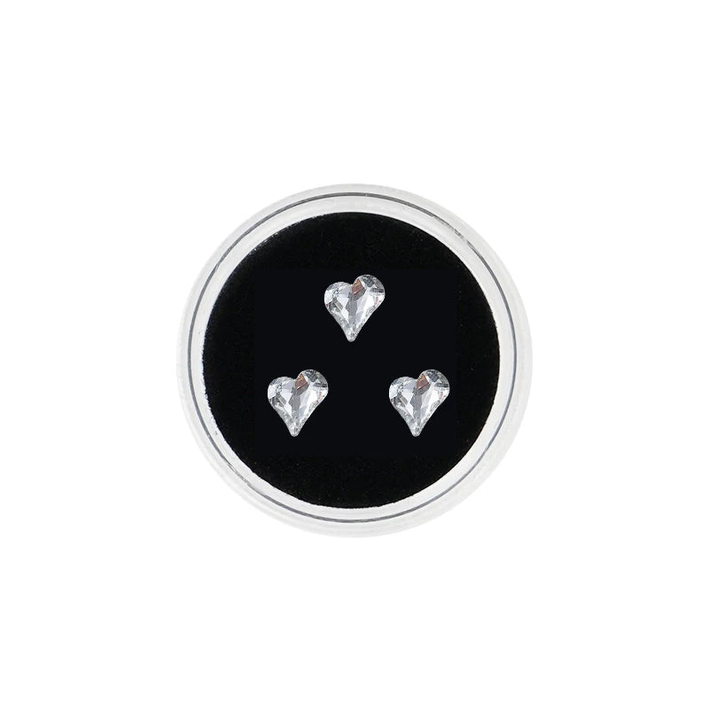 3pcs/Box Dental Tooth Gems Teeth Crystal Ornament Metal Tooth Gems Various Shape Beauty Oral Decorations