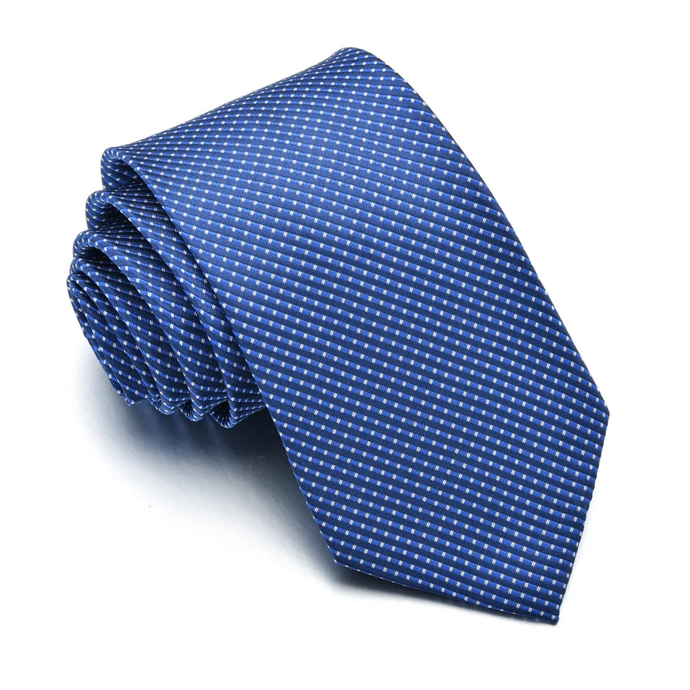 Tie for Men Slim Solid Color Shirt Necktie Polyester Narrow Cravat Royal Blue Black Red Stripe Party Formal Fashion Gift