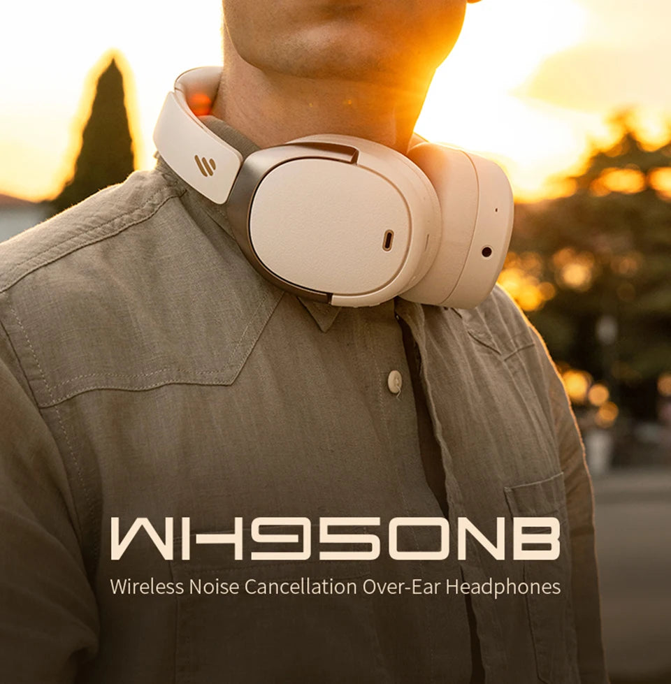 Edifier WH950NB Active Noise Cancelling Wireless Headphones Hi-Res Wireless Audio Dual Device Connection Bluetooth 5.3 Headset
