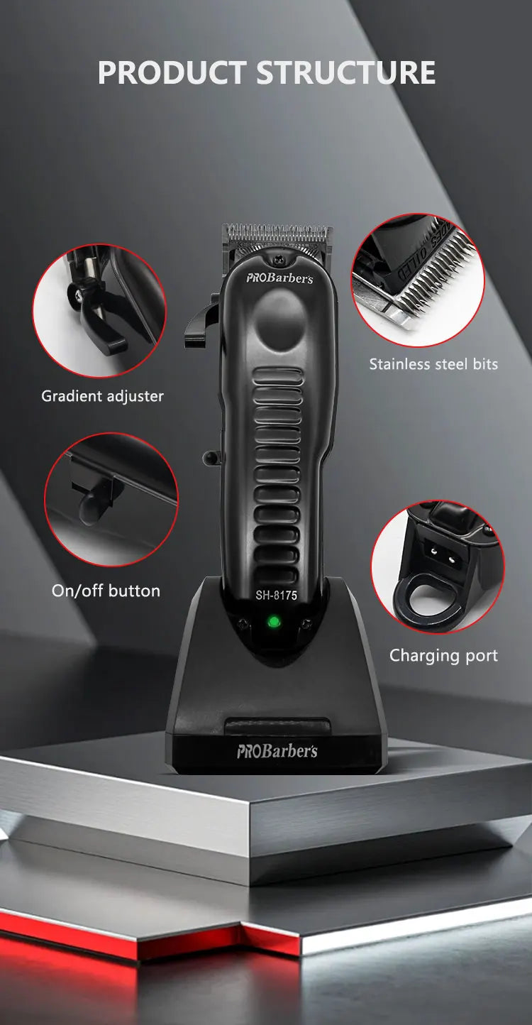 Professional Barber Clippers Electric Cutter Hair Cutting Clipper for Haircut Beard Shaver Barbershop OEM/OEM Mens Shaver Gifts