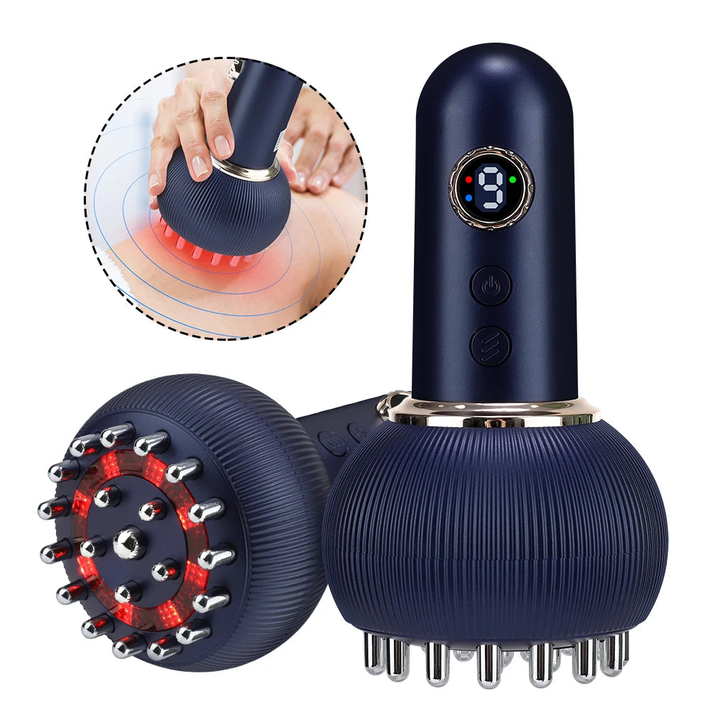 Rechargeable Guasha Massager Body Shaping Heating Meridian Scraping Brush Lymphatic Drainage Machine Fat Burner
