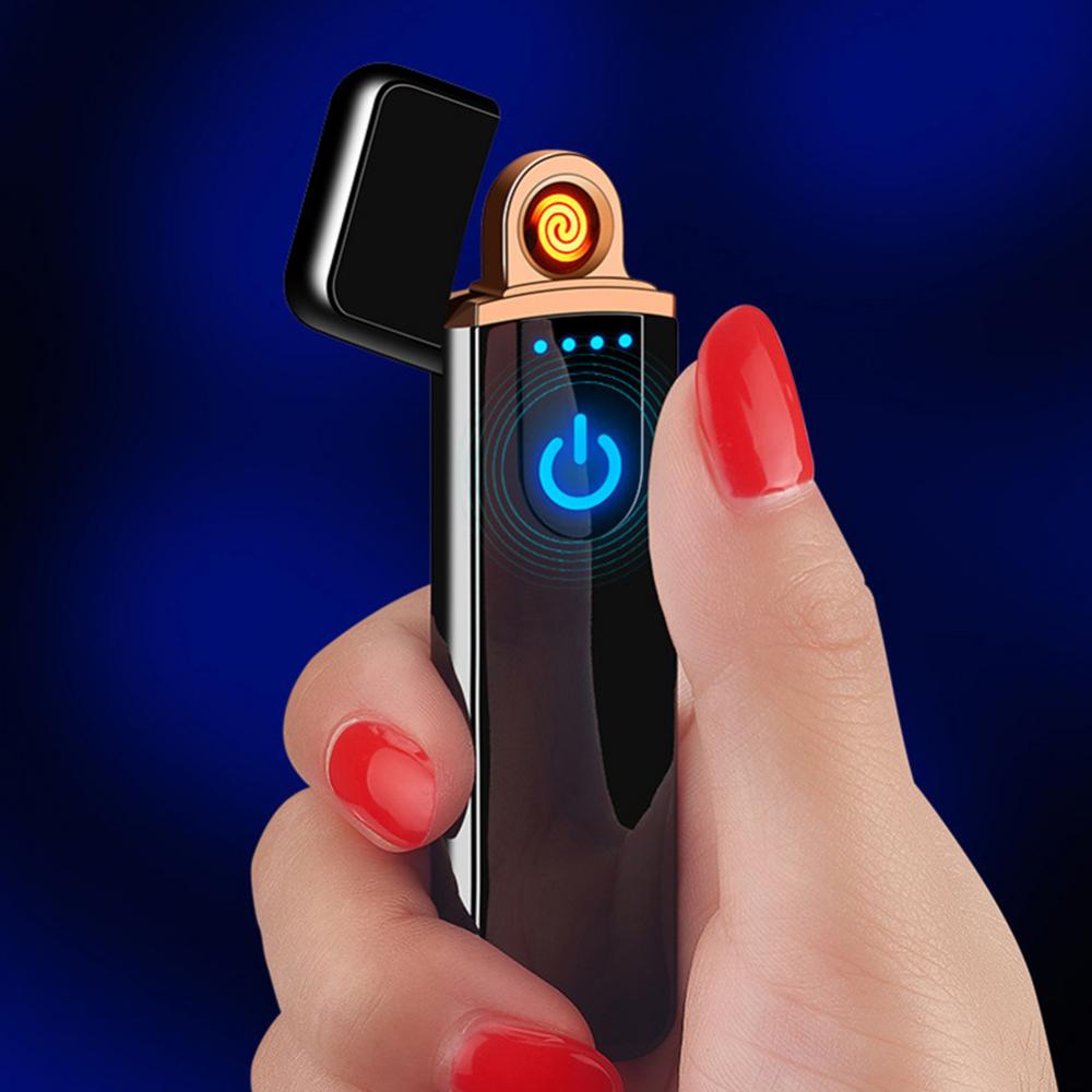 USB Electric Lighters Rechargeable Windproof Touch-sensing Cigarette Lighter Durable Collectible Men Gift Portable E Ziggarte