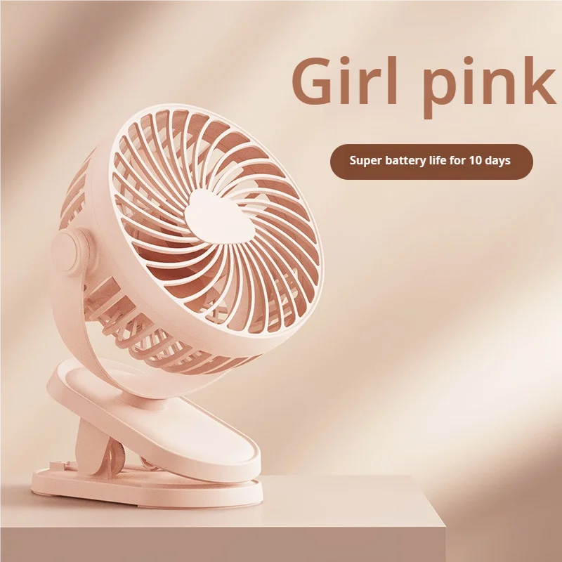 2024 Clip Fan Mini Fan Silent Portable Dormitory USB Dual Electric Long Life Desktop Fan Cooling Appliances Adjustable