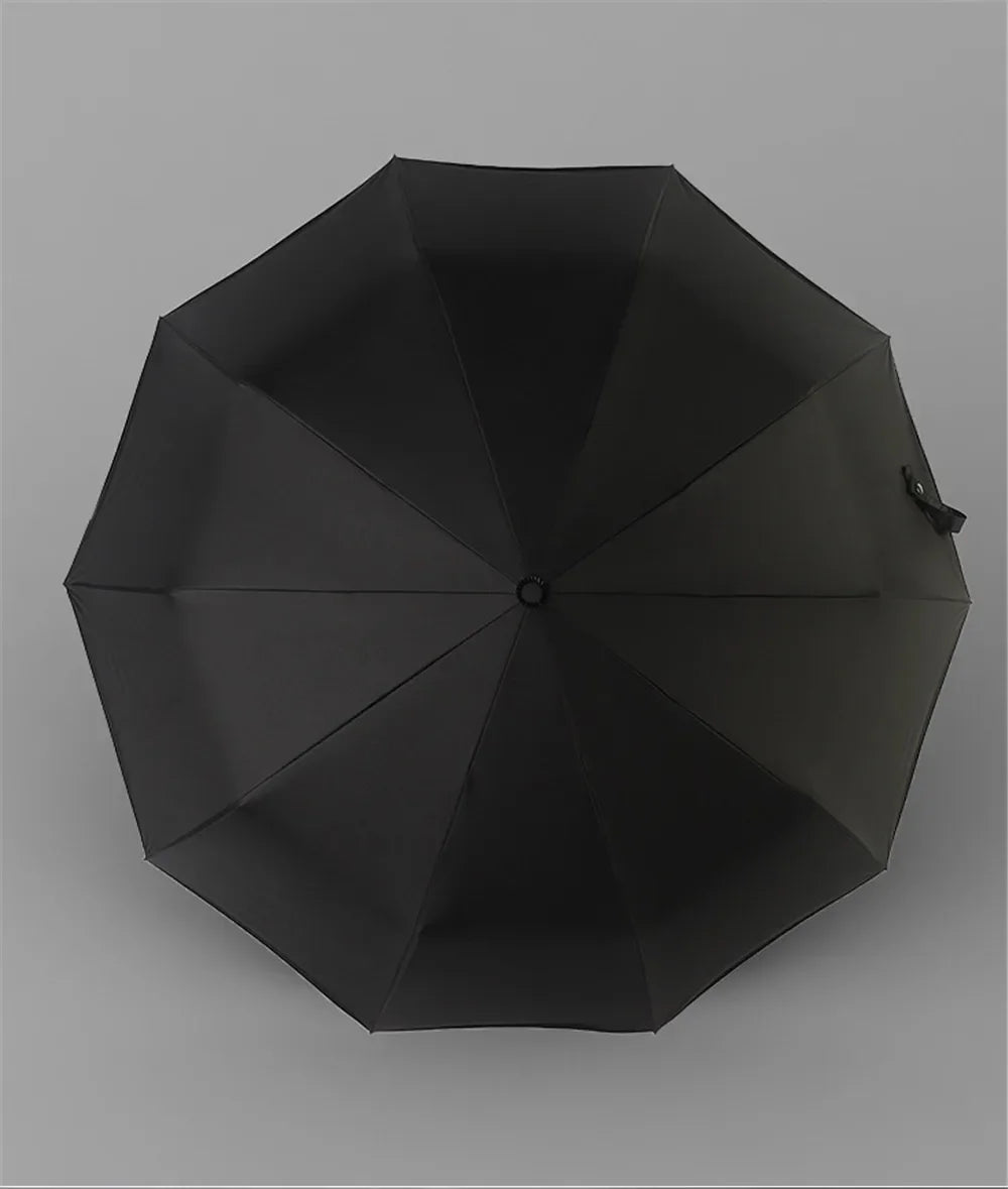 British Style Automatic Umbrella with Wood Handle Business Windproof Large Umbrellas Women 3 Fold Quality Male Parasol Men Gifts