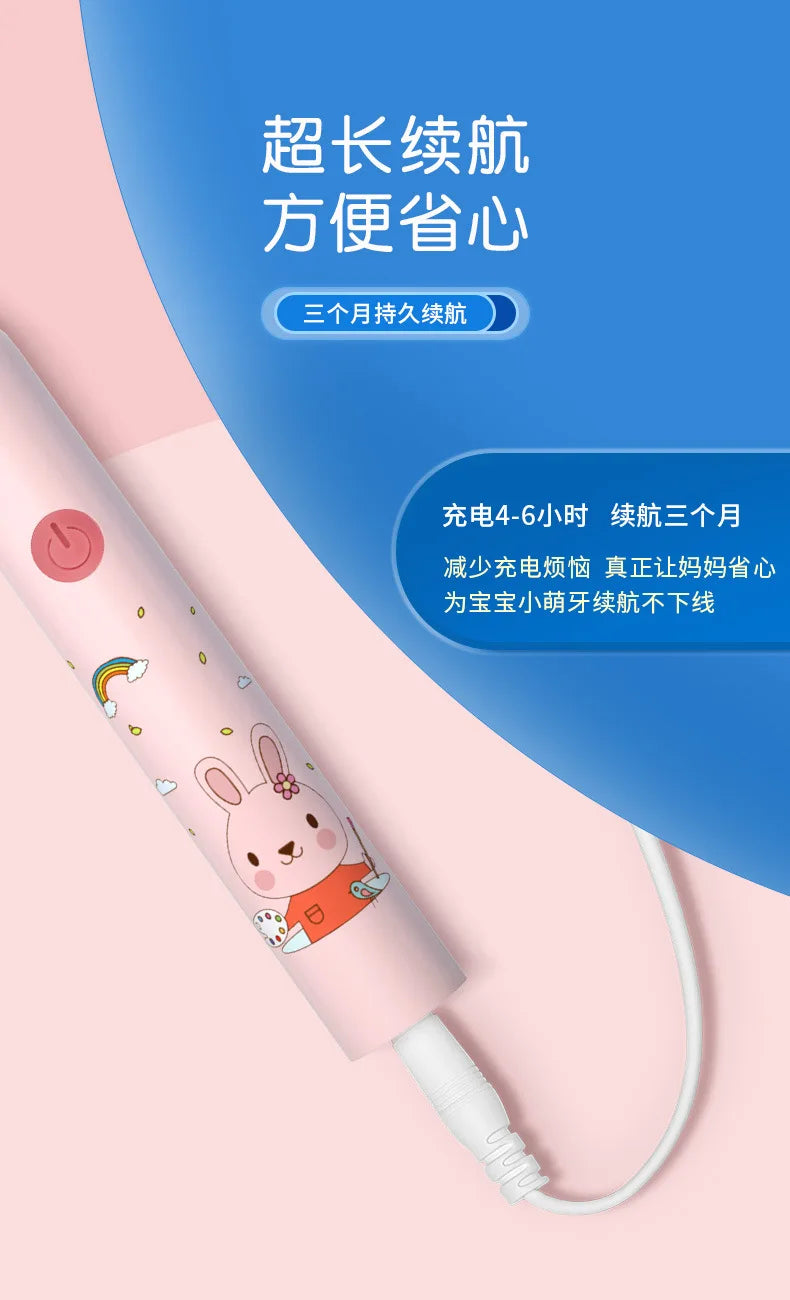 Xiaomi Mijia New Child Sonic Electric Toothbrush Electric Cartoon Toothbrush for Kids Replace Kids Electric Toothbrush