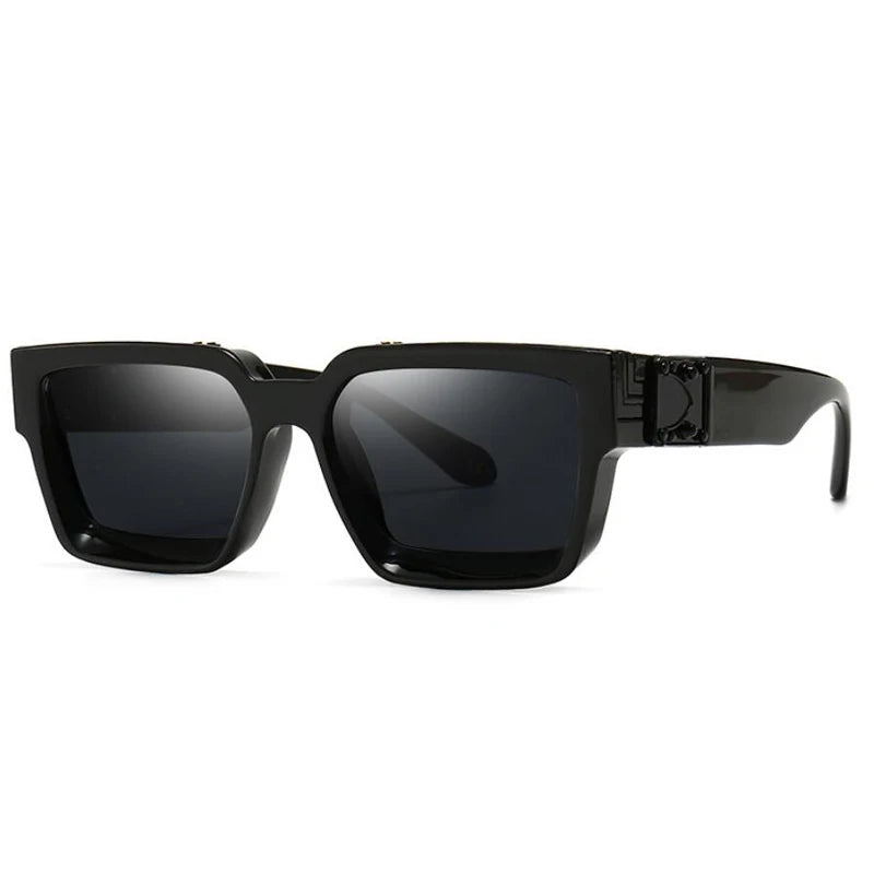 2024 Brand Rectangle Sunglasses Women Men Shades Retro Square Black Sun Glasses Eyewear Trendy Punk Eyeglasses For Male UV400