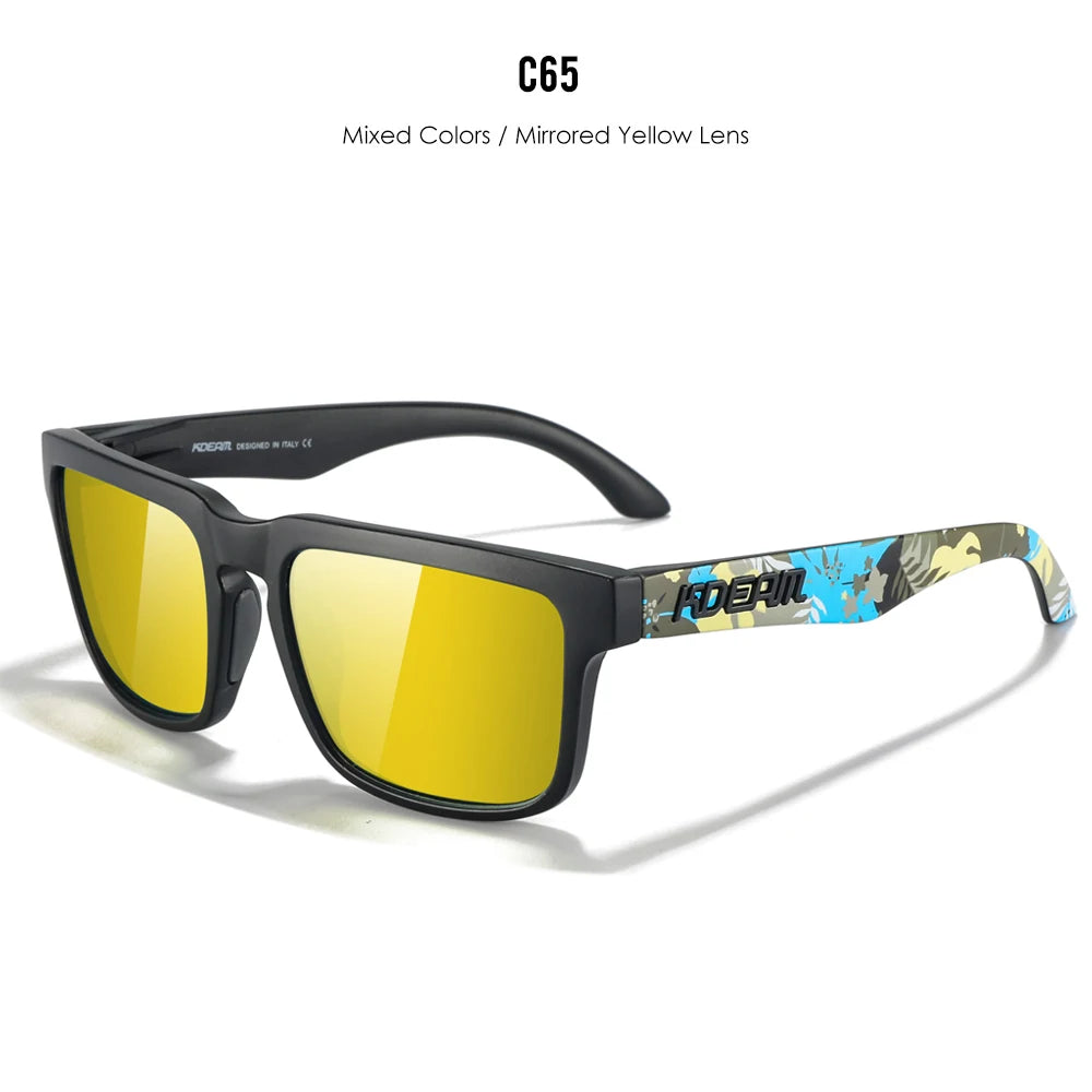 KDEAM Sleek Square Style Suits For Women And Men Fishing Sunglasses Polarized Vibrant Colors Three Dimensional Sunglass