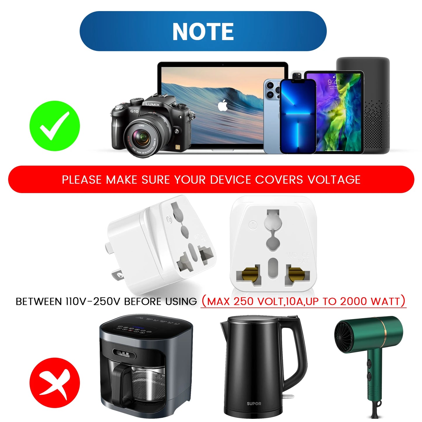 3pcs US Italy UK EU to AU Plug Adapter Universal Travel adapter Australia New Zealand Travel plug Power Converter Wall Charger