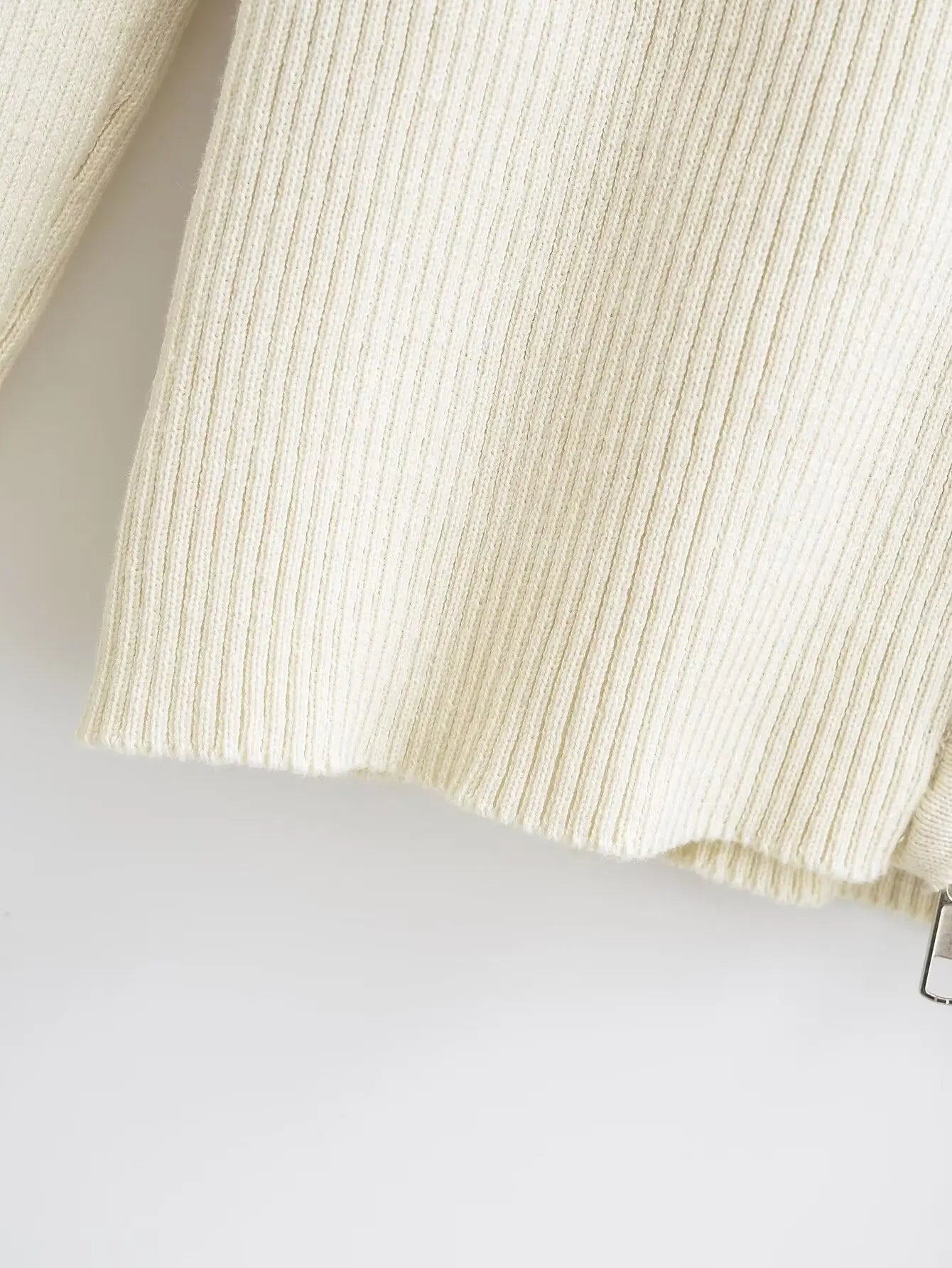 Slim Fit American Style Knitted Cardigan Women's Double Zipper Open Front Pure Desire Autumn Fashion Outerwear BM Style