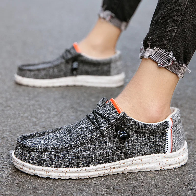 Summer Breathable Men Canvas Shoes Canvass Dude Shoes 2023 Casual Light Big Size 48 49 50 Dropshipping