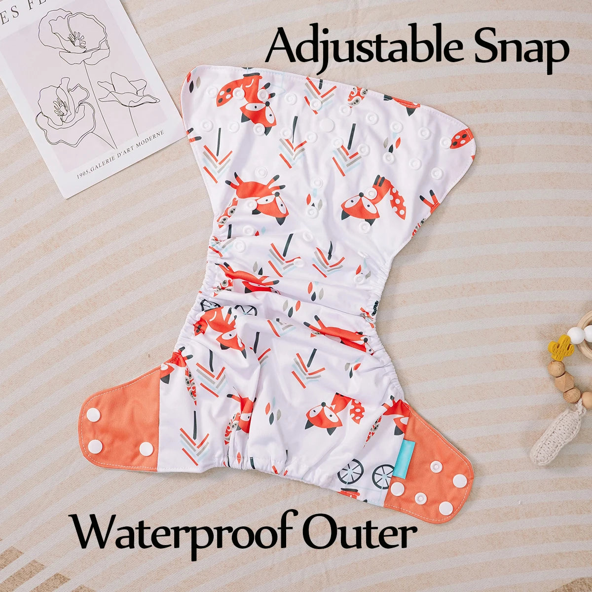 4PCS Baby Waterproof Nappies Cute Underwears Reusable Newborn Cloth Diaper Soft Ecological Toddler Training Pants For Boys Girls