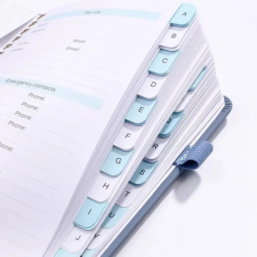 A6 Password Book Strap Spiral Notebook Website Username Password Record Notebook 56 Sheets Password Keeper Book Paper Stationery