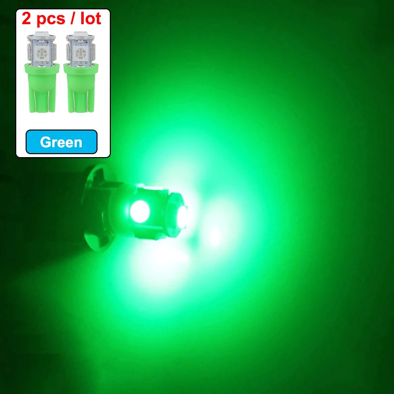 2x T10 W5W Car LED Interior Dome Reading Bulb Turn Signal Light Wedge Side Clearance Brake License Plate Luggage Trunk Lamp 12V