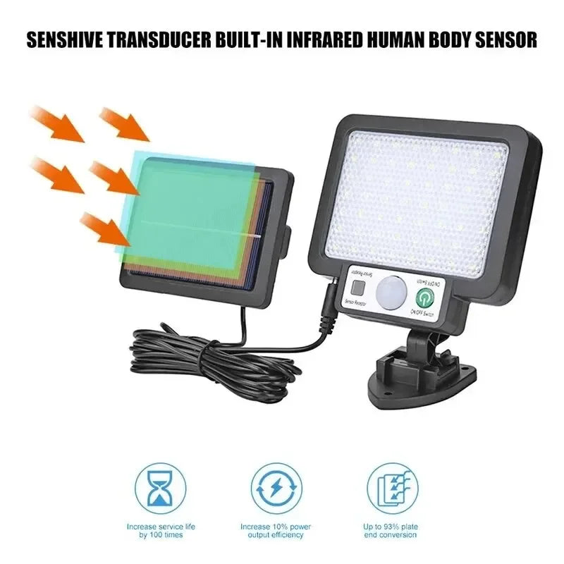 Solar Split Wall Lamp 3 Mode Waterproof Motion Sensor Lamps Garden Street Lighting Solar Lamp For Garage Security Wall Light