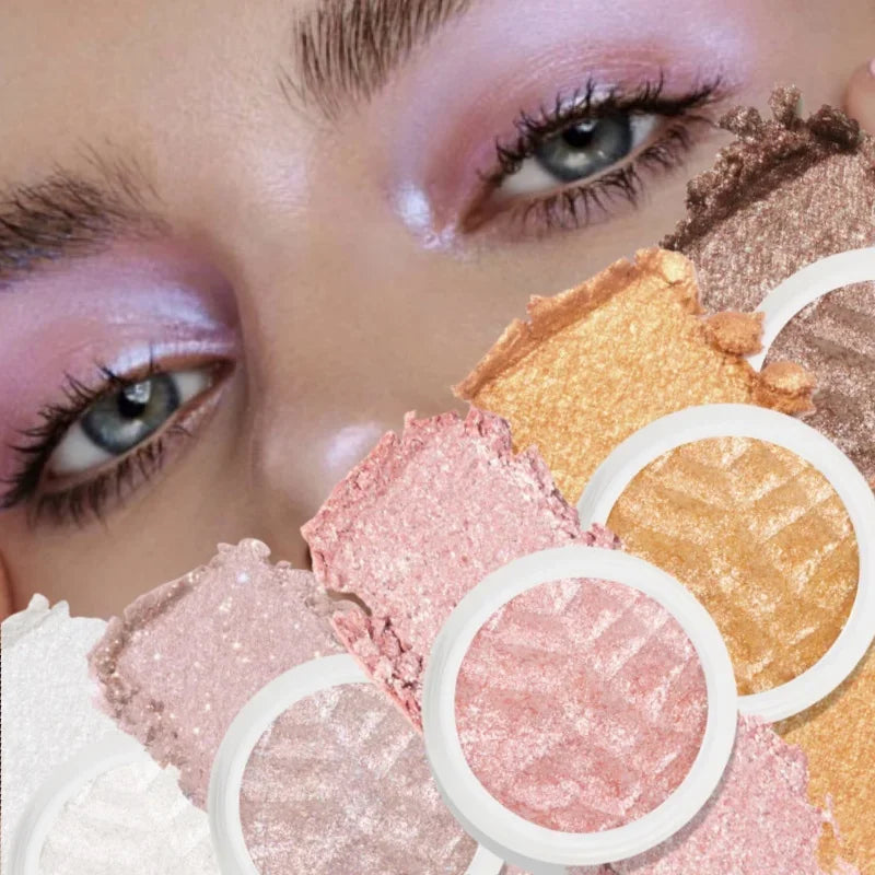 Smoky Glitter Eyeshadow Cream Makeup Mashed Potato Texture Palette Pearl Long-lasting Shimmer Metallic Eye Shadow Cosmetic