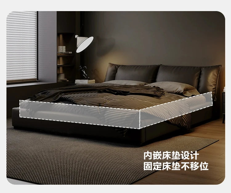 Luxury Modern Bed Sofa Frame Floor Sleeping Platform Bedroom Massage Bed Leather Safe Letto Matrimoniale Lounge Suite Furniture