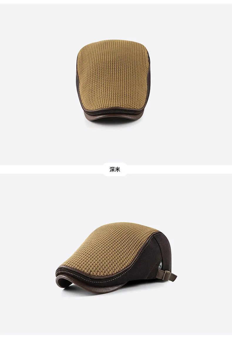 Men Knitted Beret Hat Women Adjustable Newsboy Hats Dad Cabbie Gatsby Cap Driving Flat Ivy Caps