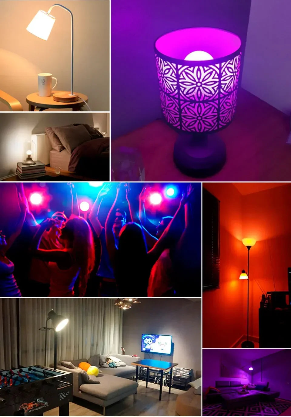 E27 Smart Bulb Tuya Bluetooth Smart Light Bulbs LED Lamp RGB 9W 15W 220V Smart Life APP Control LED Bulb Smart Home Automation