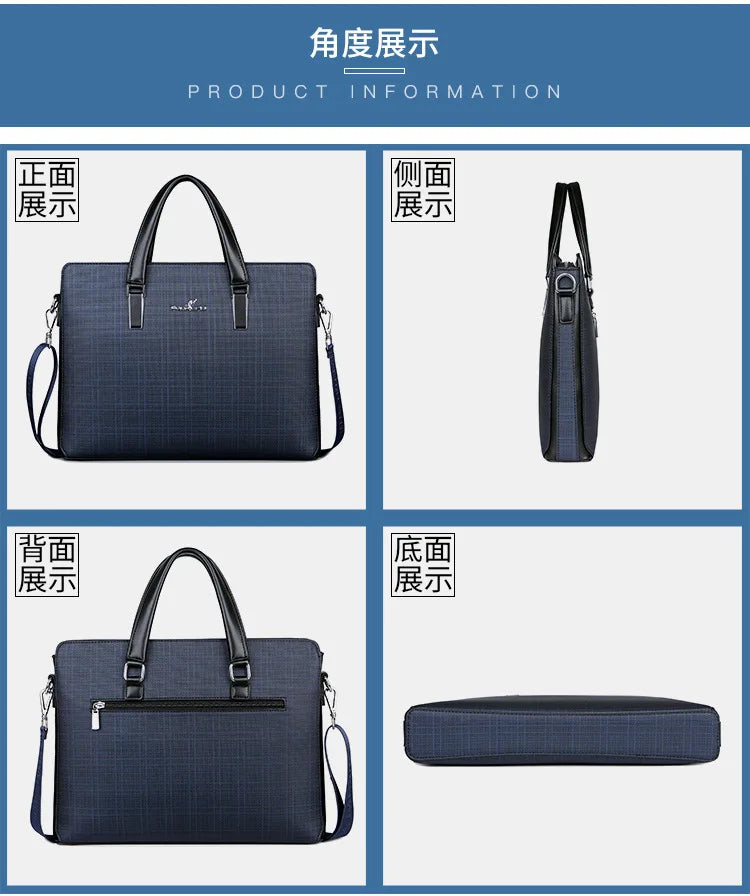 Business Men's Handbags Office Male Executive Briefcase Large Luxury Tote Laptop Bag for Man 2024 Shoulder Messenger Designer