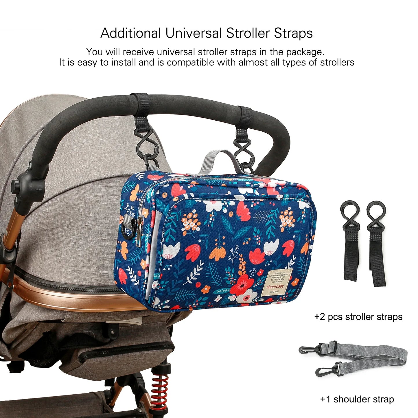 Mummy Diaper BagStroller Organizer Bags Mummy Large Capacity Travel Hanging Bag Bottle Holder Pram Diaper Bags Baby Stroller Bag