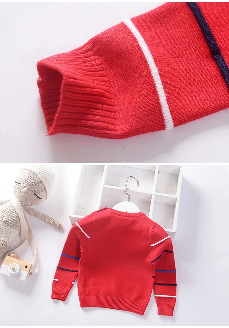 Striped Boys Sweaters Toddler Baby Pullover Cotton Children's Clothes
