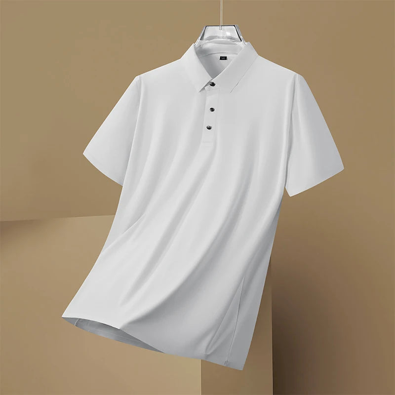 Men Polo Shirt Summer Cool Oversized 5XL 6XL 7XL 8XL Plus Size T Shirt 2024 Short Sleeve Breathable Thin Loose Fashion Male Soft