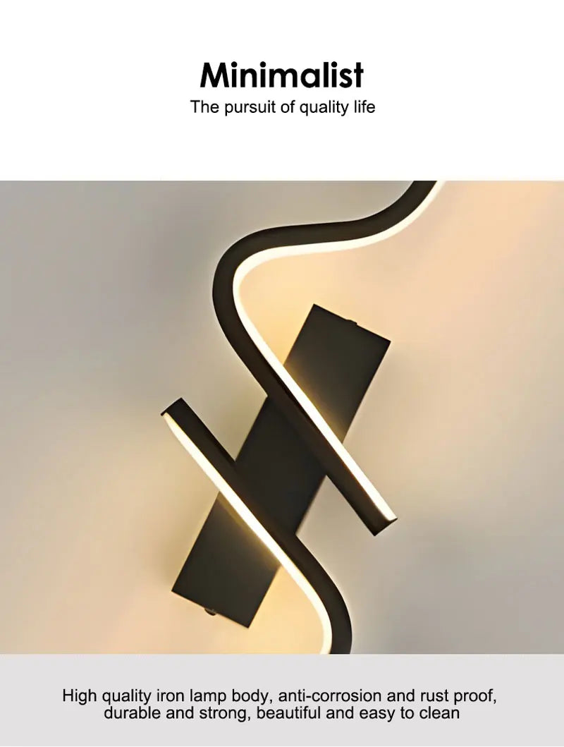 Modern LED Wall Lamps Long Strip Up and Down LED Wall Lights Bedroom Bedside Hallway Lighting Fixture AC85-265V Wall Sconce