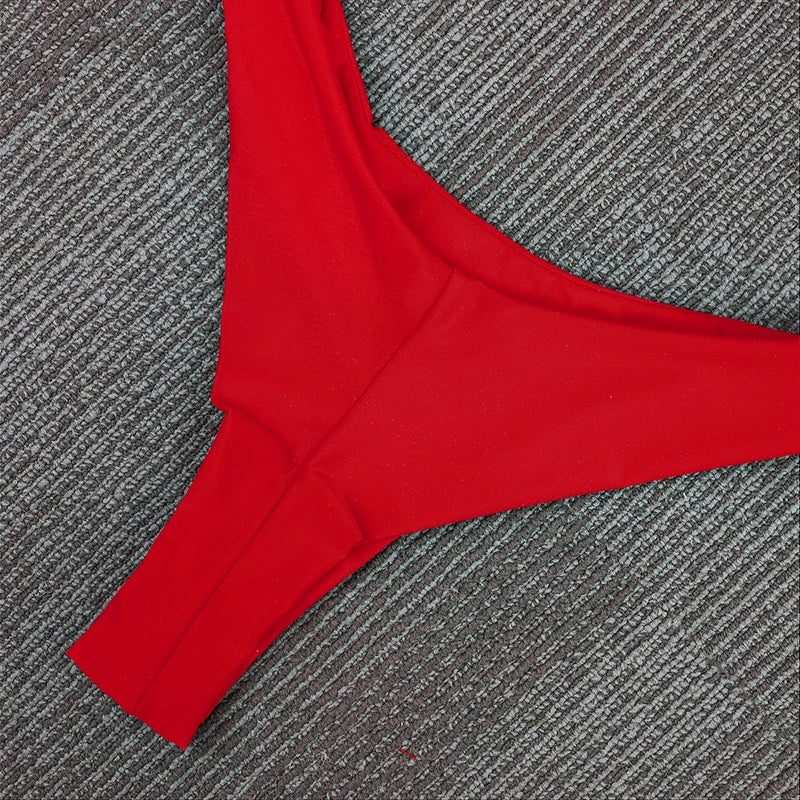Push Up Swimwear Women Swimsuits 2025 Sexy Brazilian Bikini Set Thong Micro Biquini Female Bathing Suit Solid Beachwear