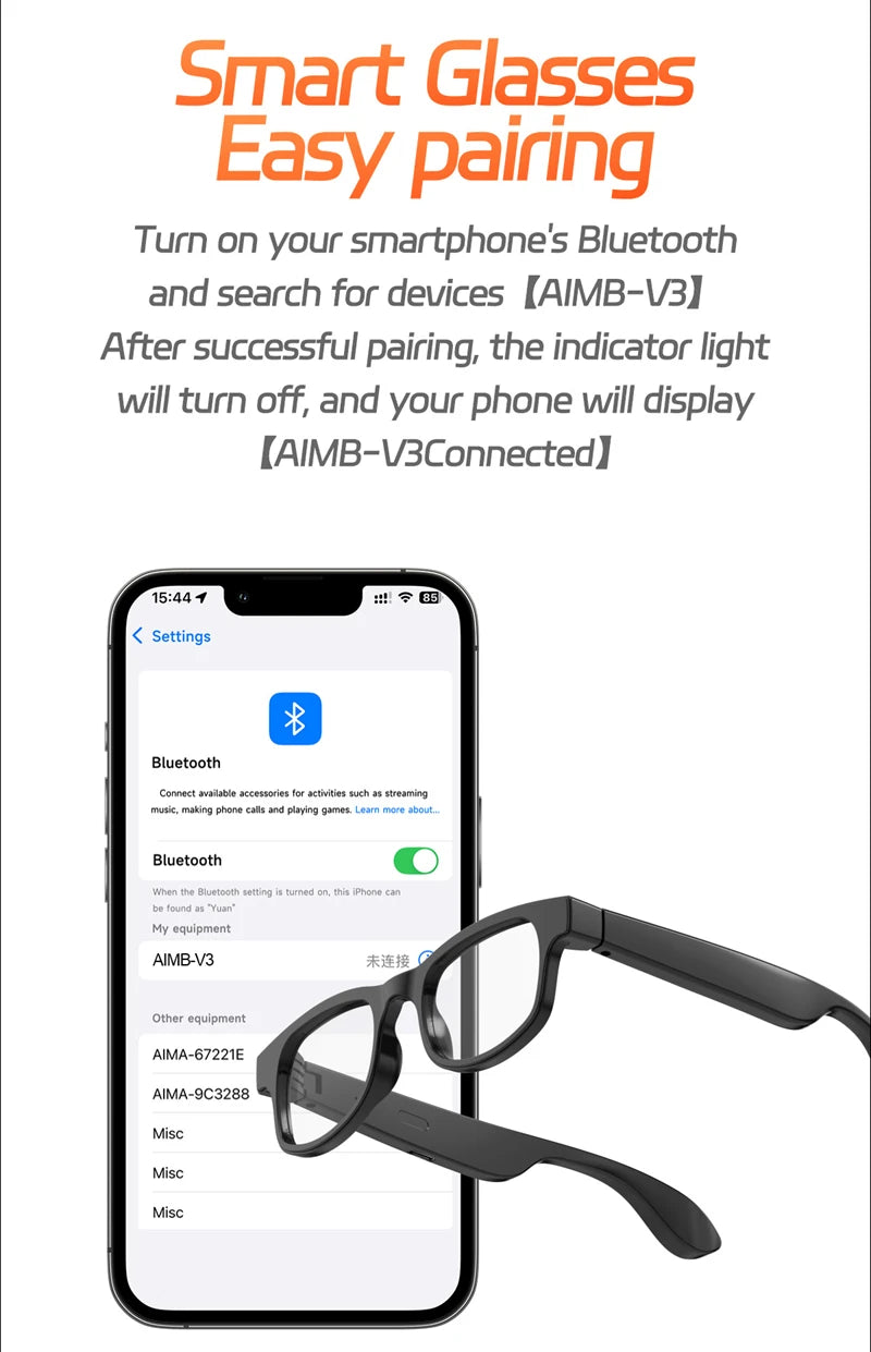 Two lenses Smart Glasses Voice Assistant Bluetooth Call Fashion Glasses Long-lasting battery life Outdoor Sports Sunglasses 2025