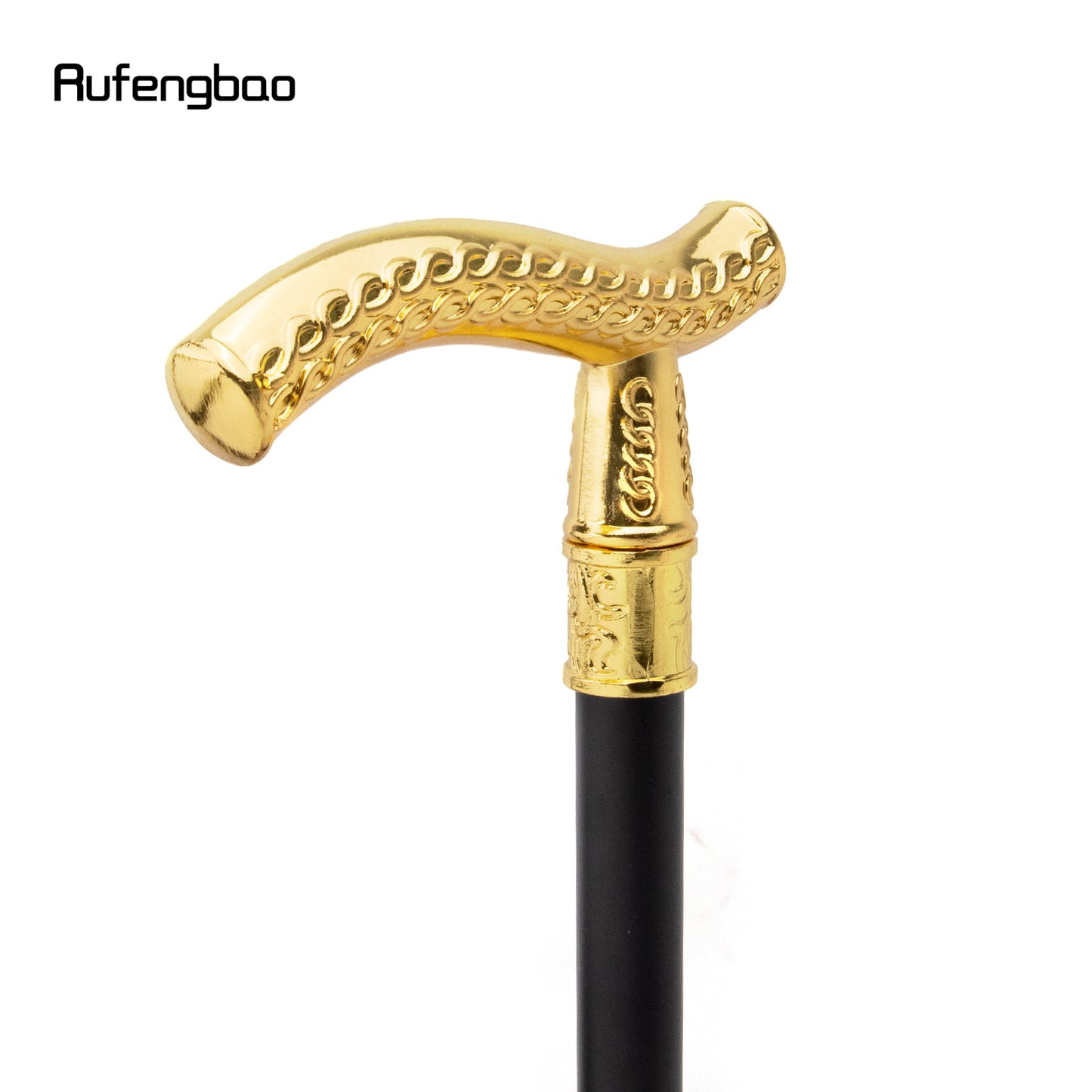 Golden Flower Wheatear Pattern Luxury Fashion Walking Stick for Party Decorative Cane Elegant Crosier Knob Walking Stick 93cm