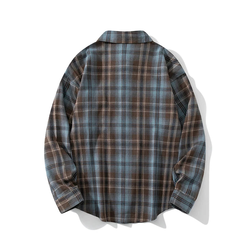 Plus Size 10xl 9xl Shirt Men Spring Summer Oversized Vintage Plaid Shirt 5xl 6xl 7xl 8xl Large Size Leisure Blouse Male