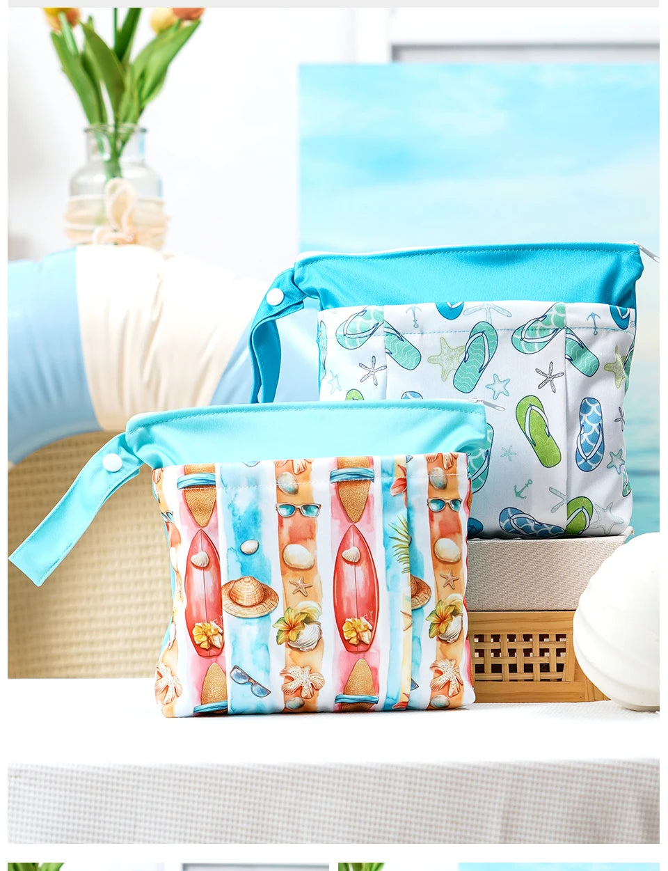 Elinfant Applicable to 14+ Age Group-2PCS Wet Dry Bag,Storage Bag For Gym,Beach,Pool,Laundry Nappy Bag,Diaper Bags