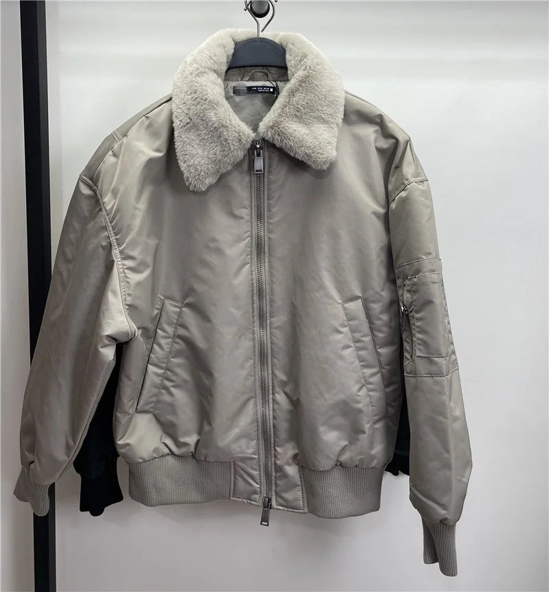 8281/657 Winter fur  collar for men's thick cottont jacket 8281657 winter jacket  coats