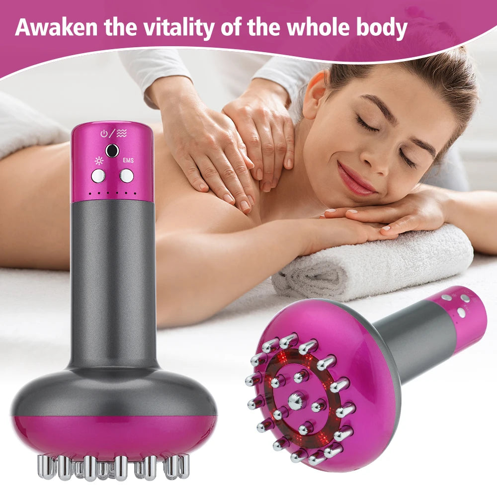 Rechargeable Guasha Massager Body Shaping Heating Meridian Scraping Brush Lymphatic Drainage Machine Fat Burner