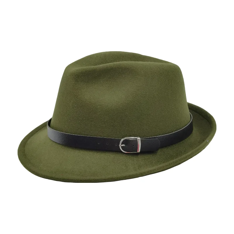 trilby hats for men solid fedora hat Curl gentleman Fashion Unisex Short Brim Autumn 2023 Winter Panama classic hat whosale