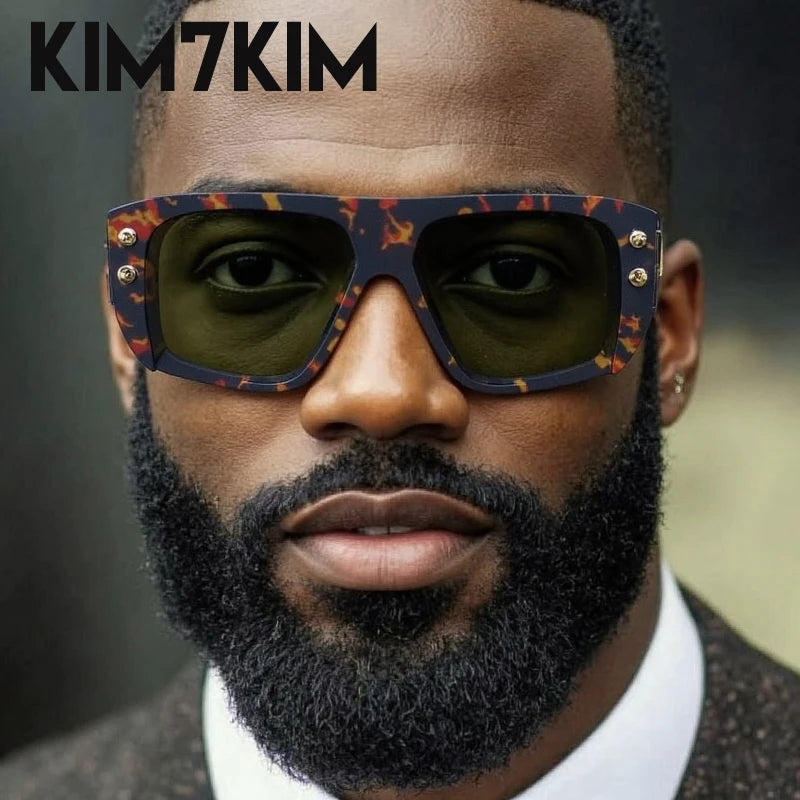 Steampunk Square Polarized Sunglasses Men Big 2025 Luxury Brand Punk UV400 Driving Sun Glasses Fashion Eyewear For Male Shades