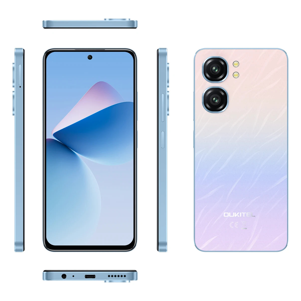 Oukitel C58 PRO smartphone 5150mAh Battery 24(6+18)GB+256GB 50MP Main Camera 6.7" HD+ Display