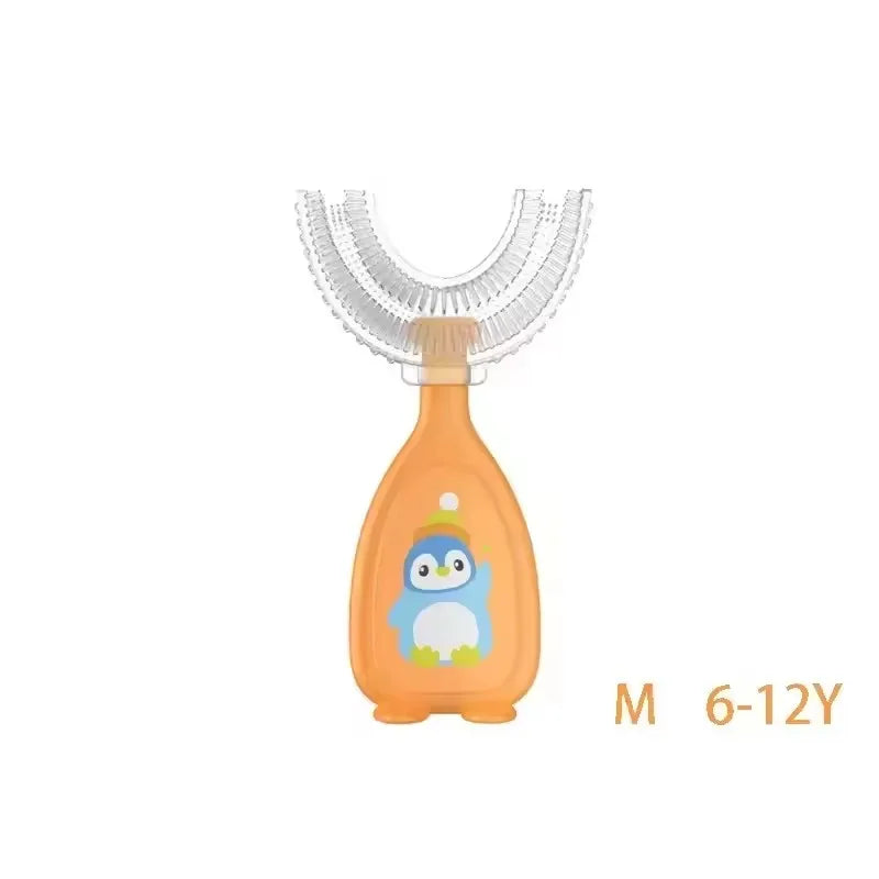 360 Degree U-Shaped Kids Toothbrush Soft Silicone Bristles Waterproof Oral Care Teeth Whitening Children's Health Brush