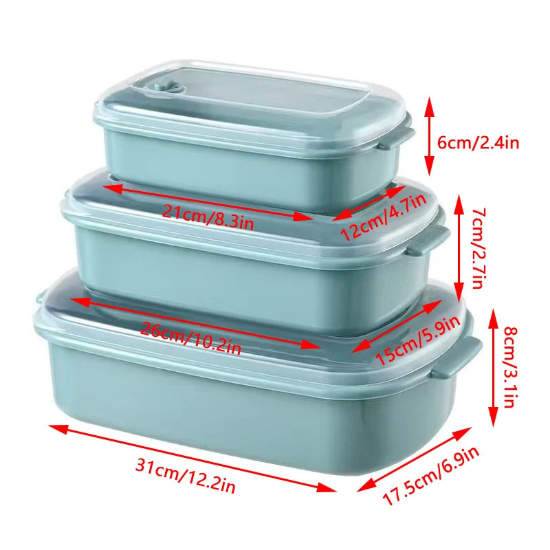 Food Storage Containers With Lid Fridge Meat Vegetable Fresh-Keeping Organizer Box For Kitchen Storage