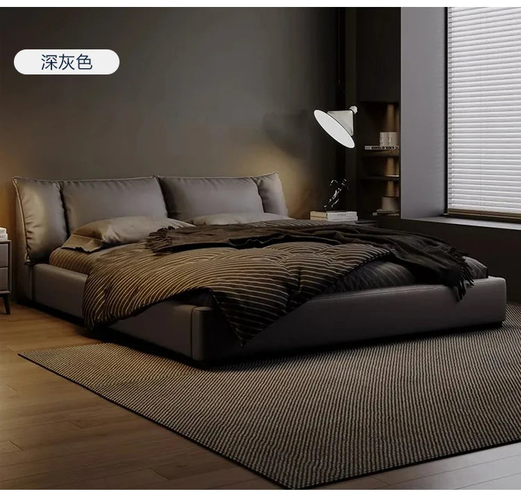 Luxury Modern Bed Sofa Frame Floor Sleeping Platform Bedroom Massage Bed Leather Safe Letto Matrimoniale Lounge Suite Furniture