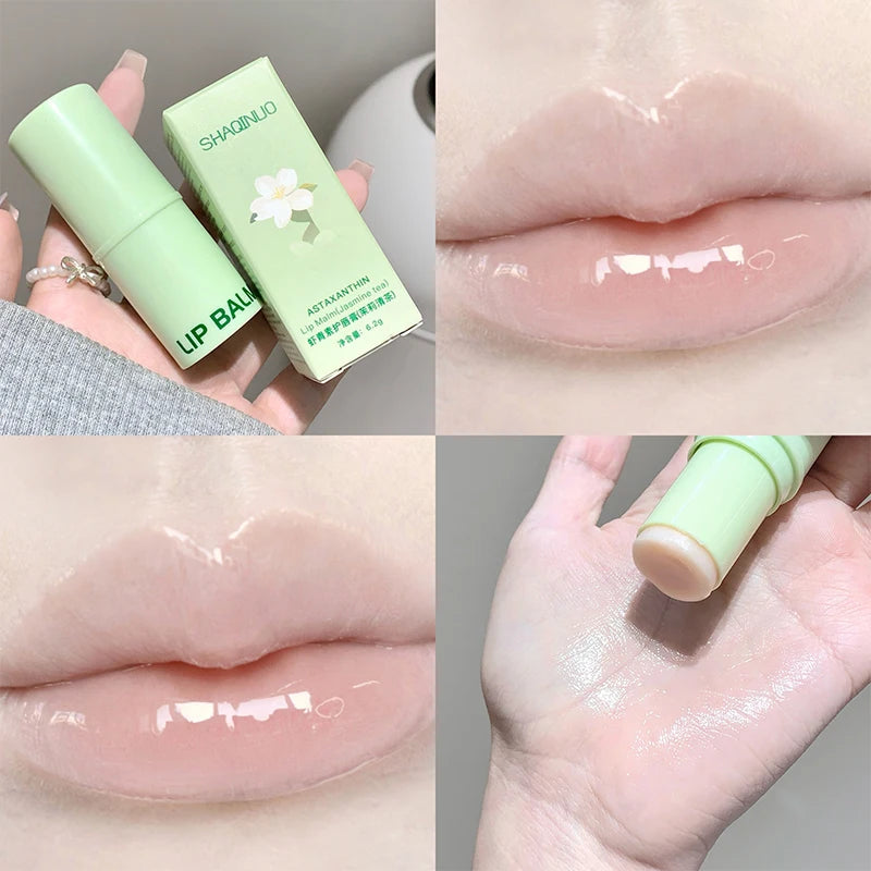 SHAQINUO Astaxanthin Lip Balm - Deep Moisturizing, Reduces Lip Lines, Fruity Fragrance, Say Goodbye to Chapped Lips