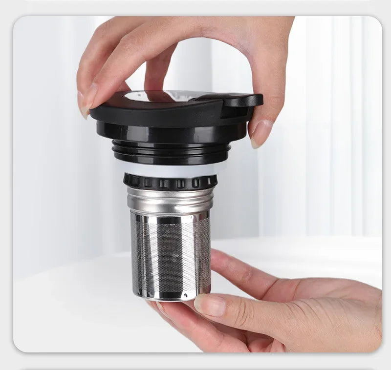 800ml Stewing Teapot Stainless Steel Leak-Proof Thermal Insulation Teapot with Detachable Tea Filter Milk Coffee Thermos Jugs