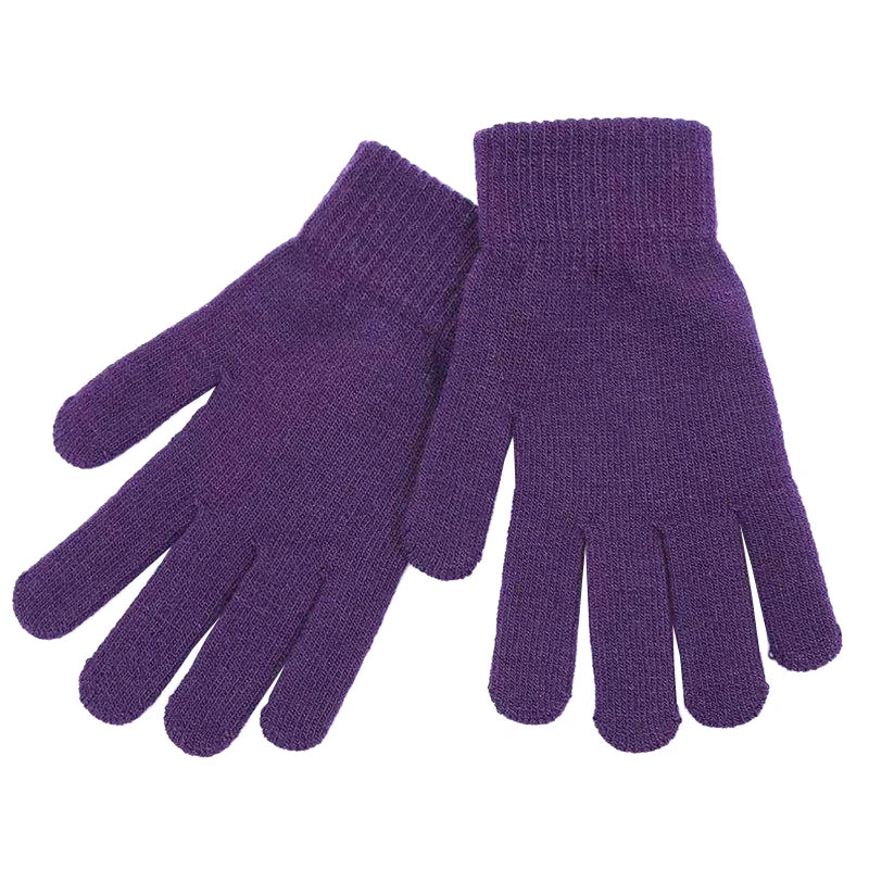Women Knitted Gloves Autumn Hand Warmer Winter Thicken Full Finger Mittens Short Wrist Warm Gloves Unisex Outdoor Gloves
