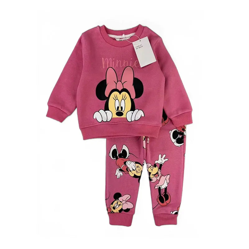 2024 Winter cute girls clothes set Light fleece Sweatshirts Sets Child Hoodies +Trousers 2pcs Baby Girls clothes Fashion red Tra
